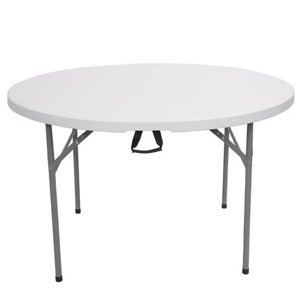 Luxury Garden Party 48inch Round Folding Table Outdoor Folding Utility Table White
