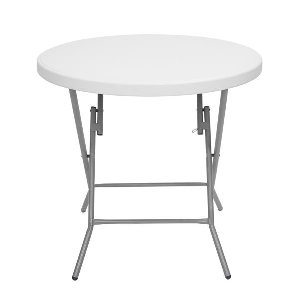 Luxury Garden Party 32inch Round Folding Table Outdoor Folding Utility Table White