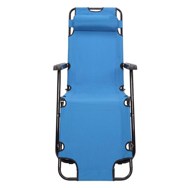 Luxury Garden Party RHC-202 Portable Dual Purposes Extendable Folding Reclining Chair Blue
