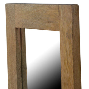 Rectangular Wooden Frame with Mirror
