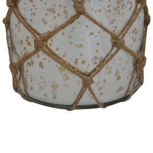 Glass Jar Lantern with Rope