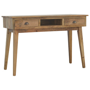 Solid Wood Writing Desk with 2 Drawers