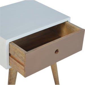 Mocha & White Painted Bedside