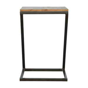 Side Table with Iron Base