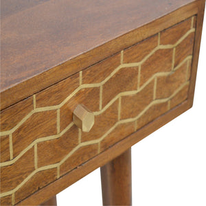 Gold Art Pattern Console Table
