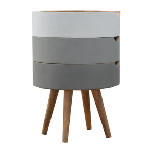 Grey Gradient Bedside with Removeable Drawers