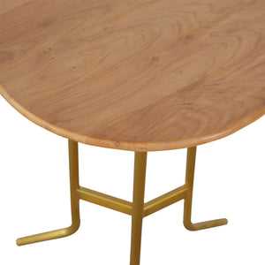 Caramel Tea Table with Gold Base