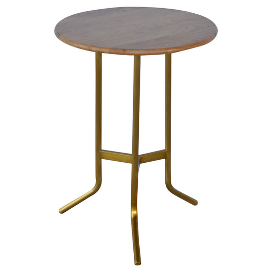 Caramel Tea Table with Gold Base