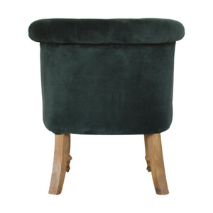 Emerald Green Velvet  Accent Chair