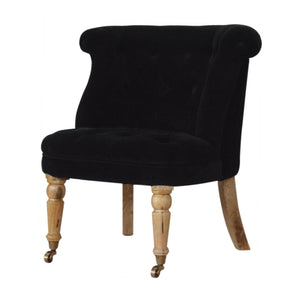 Black Velvet Accent Chair