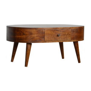 Chestnut Rounded Coffee Table
