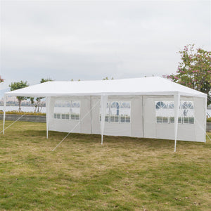 Party Tent Five Sides Waterproof Tent 3 x 9 m - White